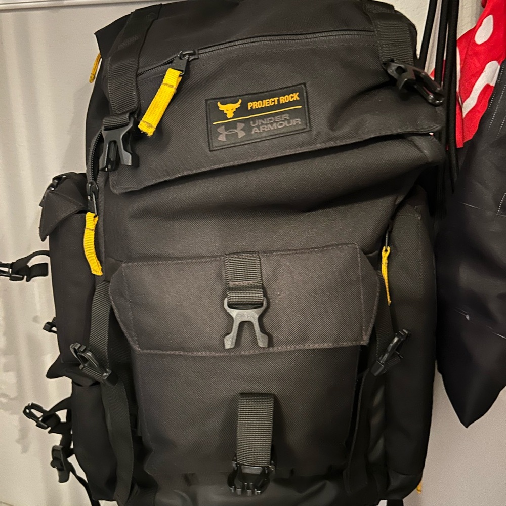 Under Armour Black and Yellow Rugged Backpack